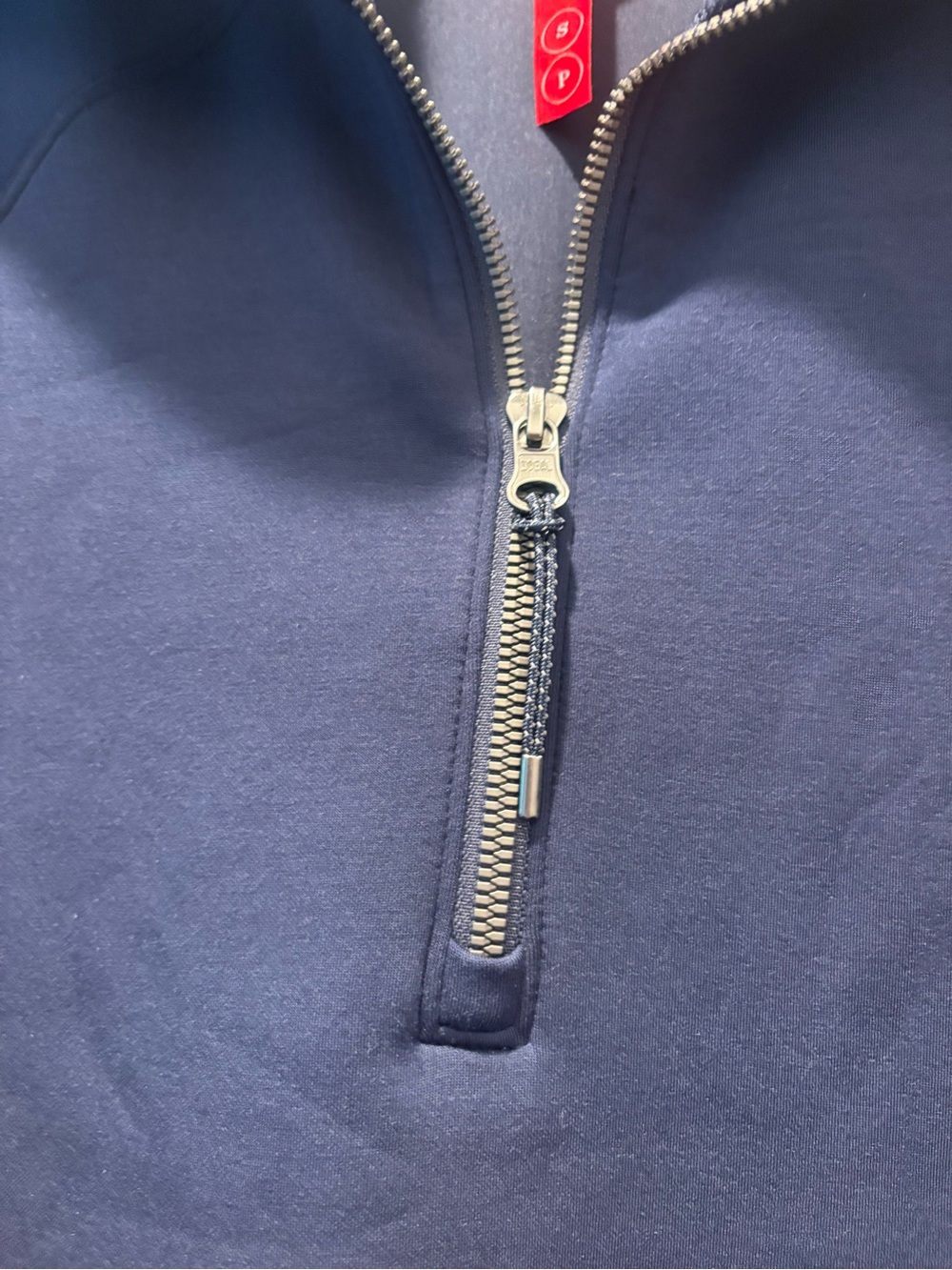 SPANX AirEssentials Half Zip Long Sleeve Pullover Air Essentials Timeless Navy - Picture 11 of 14